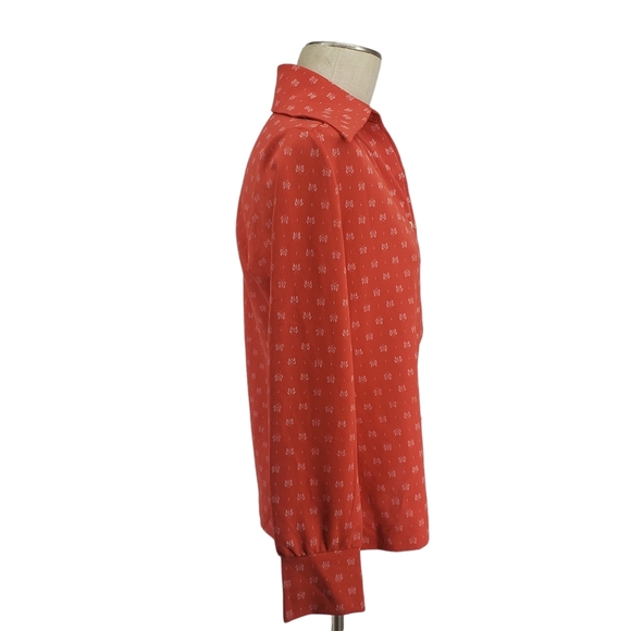 Vintage Lee Mar 1970s Butterfly Print Button Up Blouse - Picture 2 of 4